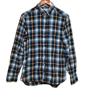 Taylor Stitch The Jack Button Down in Teal Blue Plaid Size Medium